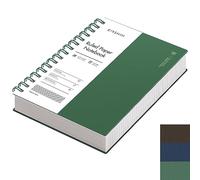 EMSHOI A5 Notebook Lined 300 Pages/150 Sheets, Wirebound Spiral Notepad, 100gsm Thick Paper, Waterproof Hardcover, Writing Journal for Women Men Work Office School, 14.5 x 21cm, Dark Green
