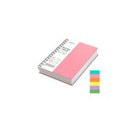 EMSHOI A5 Notebook Lined 300 Pages, Pink, 100gsm Thick Paper, Waterproof Hardcover, Wirebound Spiral, A5-PRuled-Pink-150