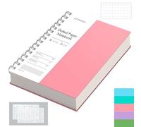 EMSHOI A5 Notebook, Spiral Dotted Journal, 300 Pages, PVC Cover, Pink