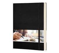 EMSHOI B5 Dotted Notebook, Bullet Journal, 192 Pages, Softcover, Black