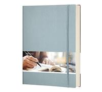 EMSHOI B5 Dotted Notebook, Bullet Journal, 192 Pages, Softcover, Gray Blue