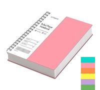 EMSHOI B5 Notebook Lined 300 Pages/150 Sheets, Spiral Notepad Multi-coloured, 100gsm Thick Paper, Waterproof Hardcover, Writing Journal for Women Men Work Office School,19 x 25 cm, Pink