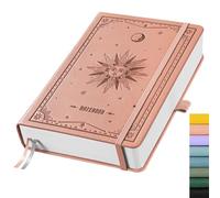 EMSHOI Graph Paper Notebook A5-320 Pages, Hardcover Leather, 100gsm Thick Paper, Square Grid Note Book for Women Men Work School Math Writing, Graphing, Engineering, 14.5 x 21cm, Pink