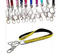 EMSIA Diamante Rhinestone Crystal gems Neckstrap Lanyard ID Card Badge Holder 45 cm Measurement Drop with Swivel Metal Clip Keys Mobile Phone Students Access/NHS Staff