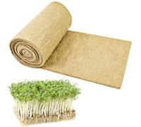 Emsiok 1 Roll 10" X 157" Microgreen Grow Mat Natural Fiber Grow Mats Microgreens Grow Kit Hydroponic Pads Indoor Organic Production for Microgreen Starter Tray Wheatgrass Sprouts