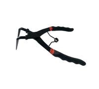 Emsmil Internal Snap Ring Circlip Pliers 90 Degree Bent Long Nose Carbon Steel Plier Rust Resistant Retaining Remover for Car Motorcycle Truck Hydraulic Master Cylinder 190mm