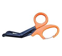 EMT and Trauma Shears, Titanium Bandage Shears 18CM Bent Stealth Black, Outdoor, Camping, HikingStudents, Emergency Room (Orange)