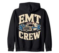 EMT CREW Ambulance EMS First Responder Pride Zip Hoodie