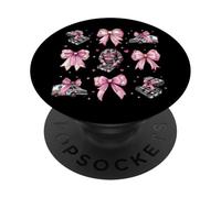 EMT Emergency Medical Technician Ambulance Girl Coquette Bow PopSockets Adhesive PopGrip