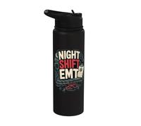 EMT Emergency Medical Technician Late Hours Stainless Steel Insulated Water Bottle