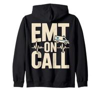 EMT On Call Ambulance EMS First Responder Pride Zip Hoodie