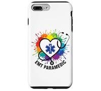 EMT Paramedic Rainbow Heart Stethoscope EMS Pride Case for iPhone 7 Plus/8 Plus