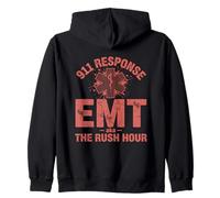EMT Rush Hour Star Life Distressed Zip Hoodie