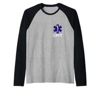 EMT Uniform Emergency Medical Technician Star of Life EMS Raglan Baseball Tee
