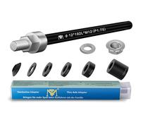 EMTB Thru Axle M12 x 1.75-167-192 mm, Thru Axle with Bicycle Axle Adapter, Thru Axle Compatible with Most Bicycle Trailer Couplings, Adjustable Shaft Length for Thru Axle