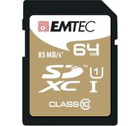 Emtec 64GB Class10 Gold + 64GB SDXC Class 10 memory card - memory cards (SDXC, Black, Brown, Class 10)