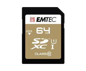 EMTEC 64GB UHS-I U1 EliteGold SD Memory Card