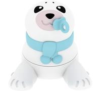 EMTEC - Baby Seal - 16 GB Flash Drive - USB 2.0 Type-A - Blue & White Rubber - B