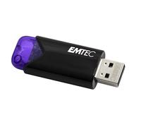 Emtec Click Easy B113 USB 3.0 (3.2) Flash Drive, 128GB Flash Drive, External Storage, Read 20Mbps, Write 10Mbps, Click Easy - 21 x 57 x 12 mm, Purple