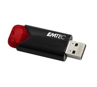 Emtec ECMMDD USB 3.0 (3.2) Click Easy B110 Flash Drive 256 GB External Storage 20 Mb/S Reading, 10 Mb/S Writing, Click Easy - 21 x 57 x 12 Mm, Red 256GB1. 13