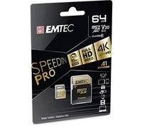 EMTEC ECMSDM64GXC10SP Micro SD Card Speedin Range UHS-I U3 with Ultra High Performance Adapter Reading Speed up to 95MB/s 64GB