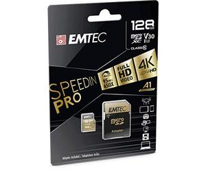 Emtec SpeedIN PRO 128GB MicroSDXC Class 10 UHS-I - Flash Memory (128GB, MicroSDXC, Class 10, UHS-I, 95MB/s, 85MB/s)