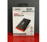 EMTEC X210 USB 3.2 External Solid State Drive - 512GB Black/Red