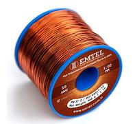 Emtel 1.02 mm (18 AWG) - 500 gr (1 LB) - 62 meters Magnet Wire - Enameled Copper Wire for Electrical Motor Transformer Magnetic Coil 220°C (428°F) Thermal Class - Double Insulated Winding Wire