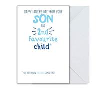Emtional Rescue Funny Father's Day Card From Son, Dad from Son Humorous Fathers Day Card, Favourite Dog, Multi-Coloured