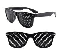 EMTPJAL 2Pcs Pinhole Glasses, Anti-fatigue Grid With Foldable Temples Pin Hole Glasses Unisex for Eye Training Entspannung Improving Vision and Relaxation Eyesight Strengthen Children Adult Use