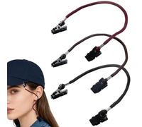 EMTPJAL 3pcs Hat Retainer Clip Windproof Fishing Caps Easy Clips Hat Strap Anti Wind Hats String Clip Cap Keeper for Sailing Golfing Baseball Fishing Boating Running Hiking Camping Travel