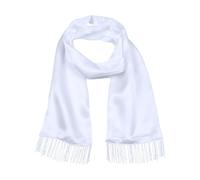 EMTPJAL White Scarf Men 1920's Scarf with Tassels Halloween Costume Long Shawl Fancy Dress 1920s Accessories for Men Women Outfit Gangster Cosplay Party Decoration Supplies