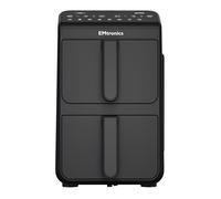 EMtronics 10L Stack Air Fryer with Dual Zone 2460W Family Size, 8 Preset Cooking Mode, Match Cook & Smart Finish Functions, 10 Litre - Black