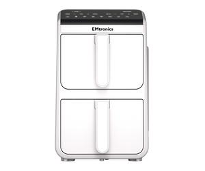 EMtronics 10L Stack Dual Air Fryer Double Basket Large Family Size