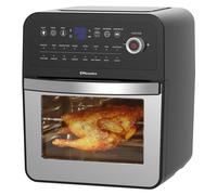 EMtronics Retro Air Fryer Oven Combi, Rotisserie and Grill, Large Family Size 12L with 16 Pre-Set Menus for Oil Free Cooking - Silver