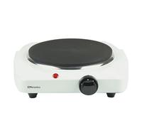 EMtronics 1500W Portable Hob, Hotplate and Thermostat Control, Mini Hot Plate Stove, Adjustable Temperature 185mm - White
