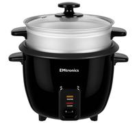 Emtronics 1L Rice Cooker 400W With Non-Stick Pot & Keep Warm Setting - Black