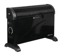 EMtronics 2000W Portable Electric Convector Heater Radiator - Black | 3 Adjustable Heat Settings, Over Heat Cut-Out Function, Tip Over Cut-Out Function