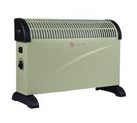EMtronics 2000W Portable Electric Convector Heater Radiator - Sage Green | 3 Adjustable Heat Settings, Over Heat Cut-Out Function, Tip Over Cut-Out Function