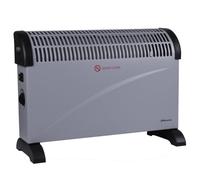 EMtronics 2000W Portable Electric Convector Heater Radiator with 3 Adjustable Heat Settings and Over Heat/Tip Over Cut-Out Function - Grey