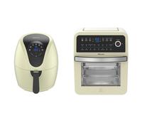Emtronics Kitchen Set - 12L Digital Oven & 4.5L Single Drawer Air Fryer - Cream