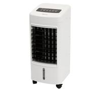 EMtronics 4-in-1 Evaporative Air Cooler with Timer, Fan and Humidifier, Sleep Mode, Remote Control, Digital 3 Speed Settings, 4 Litre Water Tank, Portable 75W with 4 x Ice Packs - White