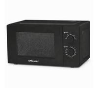 EMtronics 20 Litre 700W Manual Control Microwave with 5 Power Levels, Defrost Function, 35 Minute Timer and Cavity Light - Black