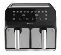 EMtronics 8 Litre Dual Air Fryer - Silver