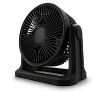 EMtronics 9 Inch Turbo Fan | Powerful Air Circulator with 3 Speed Settings | Adjustable 115° Tilt Head | Powerful Portable Desk or Floor Fan with Strong Airflow up to 6m - Black