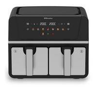 Emtronics 9 Litre Double Basket Air Fryer - Stainless Steel