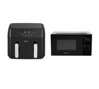 Emtronics 9L Air Fryer & 20L Microwave Kitchen Set - Black