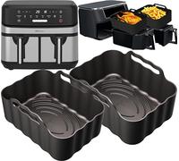 EMtronics 9L Silicone Liners | 2.5mm Thick, Convex Base, Non-Stick & Dishwasher Safe | 2PCS Reusable 9L Air Fryer Liners | EMtronics 9L Silicone Liners | by iStock Ltd
