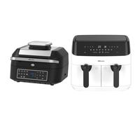 Emtronics Air Fryer Kitchen Set Dual Drawer White 9 Litre & 6.3L Grill