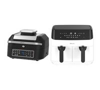 Emtronics Air Fryer Kitchen Set Dual Drawer White 9 Litre & 6.3L Grill